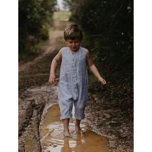 The Simple Folk 8/9Y The Forest Playsuit - French Stripe